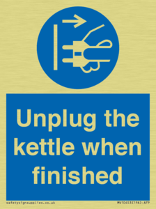 Unplug the kettle when finished